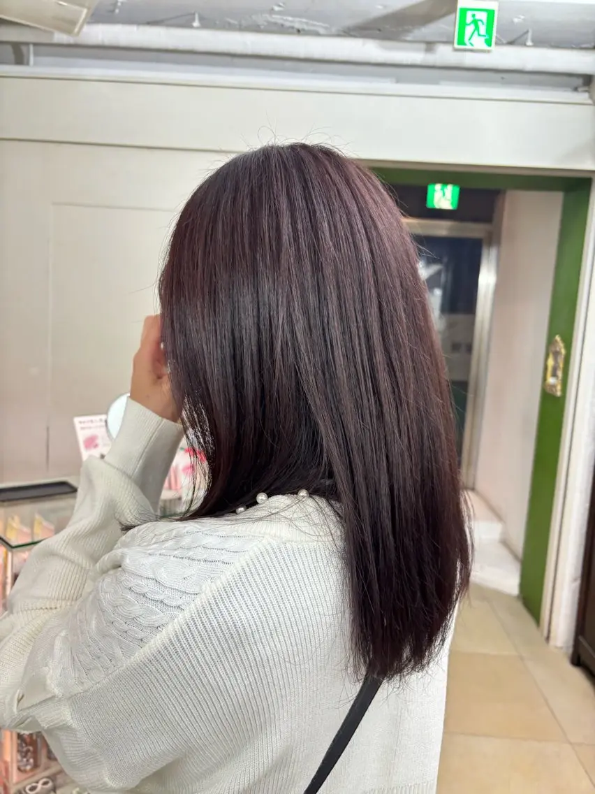 セミロング ヘアカラー トリートメント 透明感カラー/表参道 /みやもと　りょうまのヘアスタイル