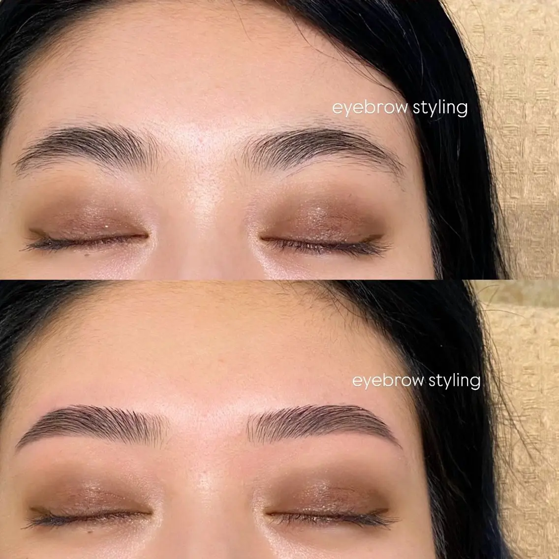 美眉スタイリング（ワックス、カット、間引き）仕上げメイク込みの写真