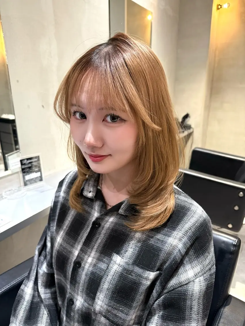 ミディアム ヘアカラー トリートメント エクステ/髪質改善 HARUKA🎀のヘアスタイル
