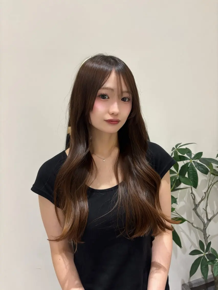 ロング ヘアカラー トリートメント Nozomi💗モテ ヘア/大人可愛い🥀のヘアスタイル