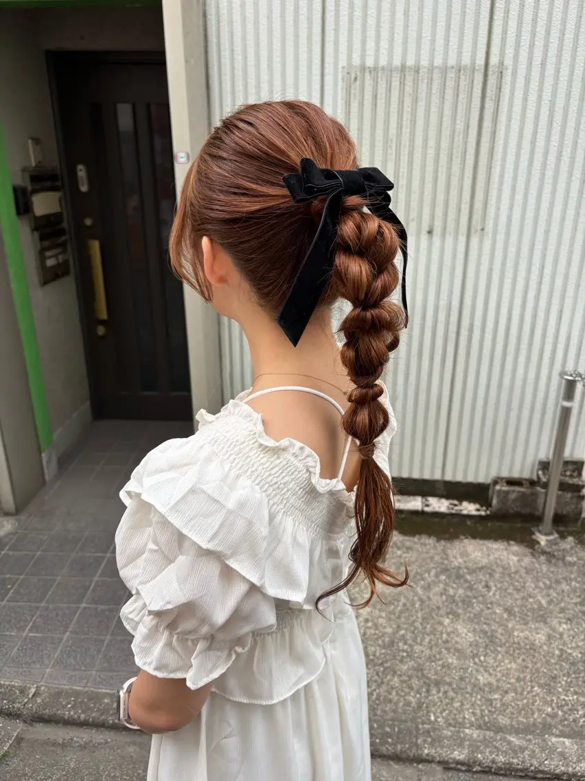ロング ヘアアレンジ ポニーテール ロング ヘアセット 西山梨々【5/1〜 復帰致します🌼】のヘアスタイル