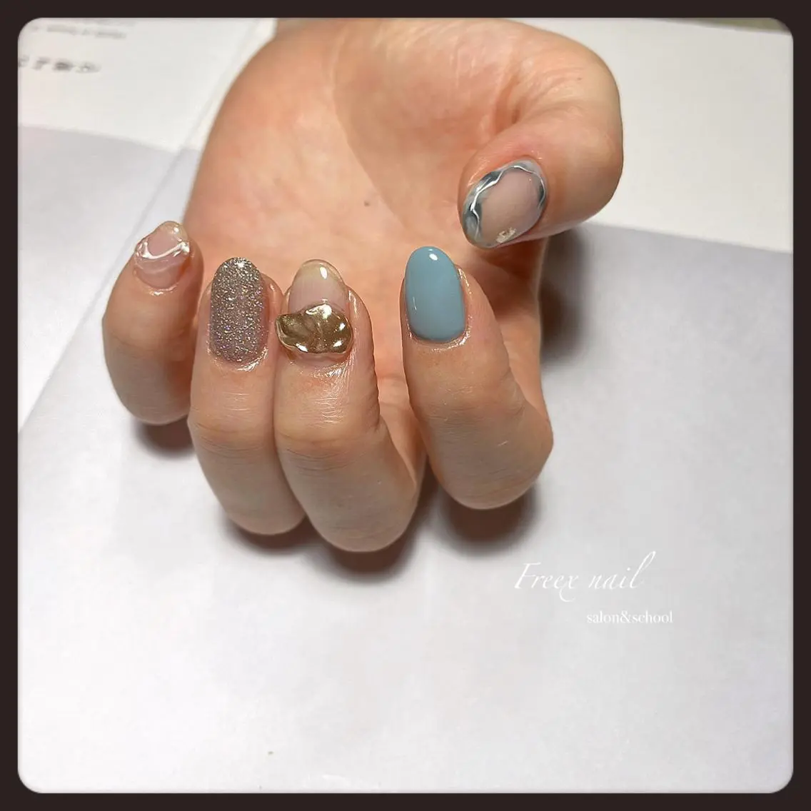 ネイル クリアネイル ハンドネイル ハンドケア freex nail /ニュアンス/個性派のネイルデザイン