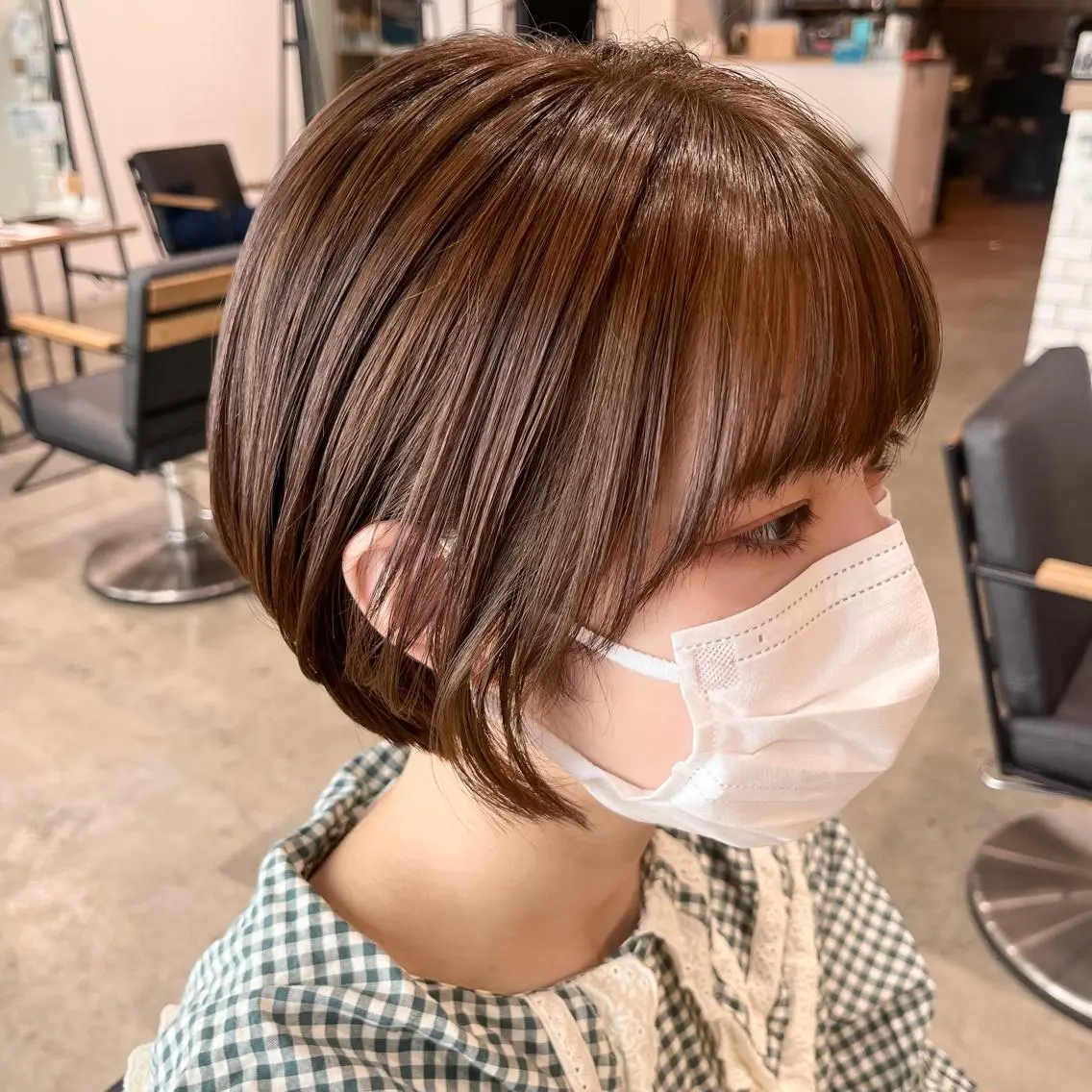ショート カラー ショートボブ ベージュカラー ボブ ショートヘア カット 縮毛矯正 🌷レイヤーカット/ フルキシオリ🌷のヘアスタイル