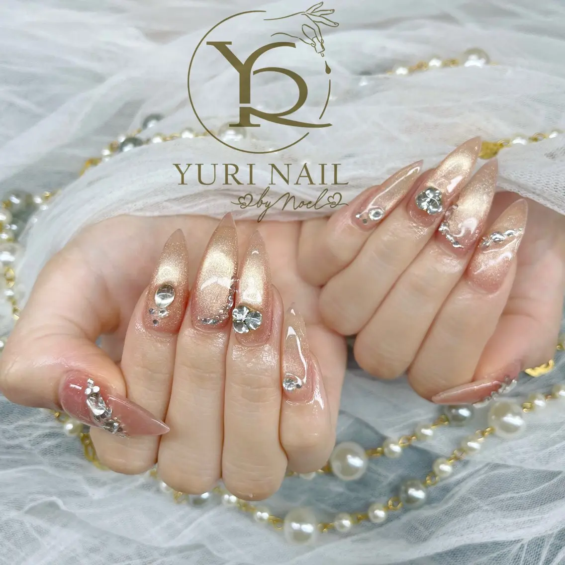 ネイル チークネイル フットネイル フレンチネイル グラデーション キラキラネイル ハンドネイル フットネイル ハンドケア YURI Nail Funabashiのネイルデザイン