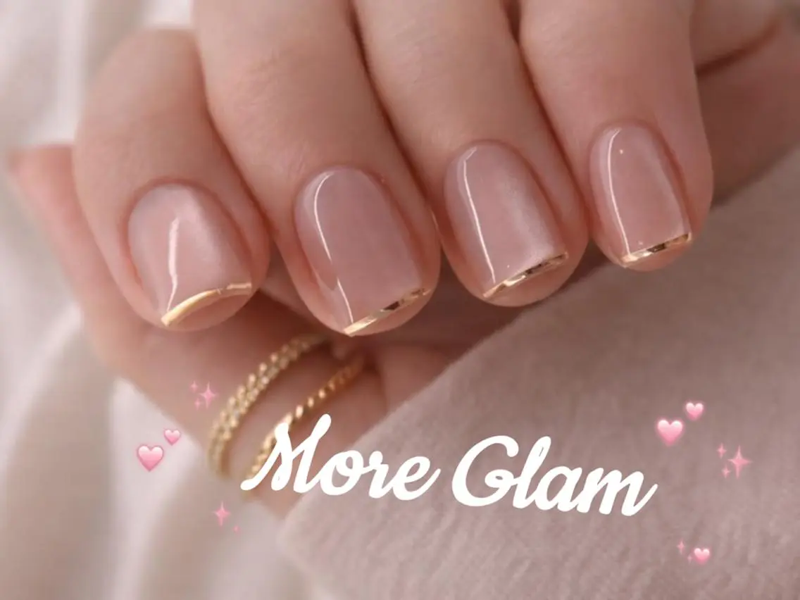 ネイル 長さ出し フットネイル フレンチネイル ジェルネイル ガラスフレンチ MoreGlam Nailsのネイルデザイン