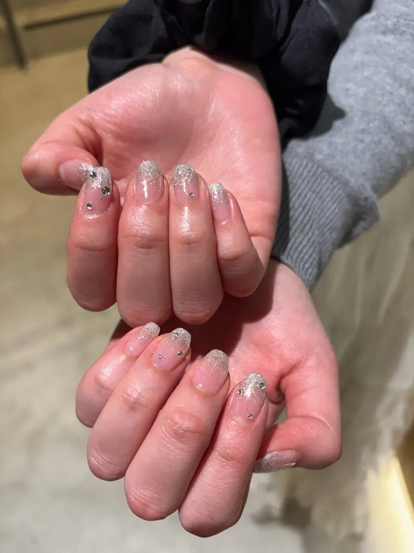 オフありラメグラデーション✨(⚠︎ベースの色はクリアになります)の写真