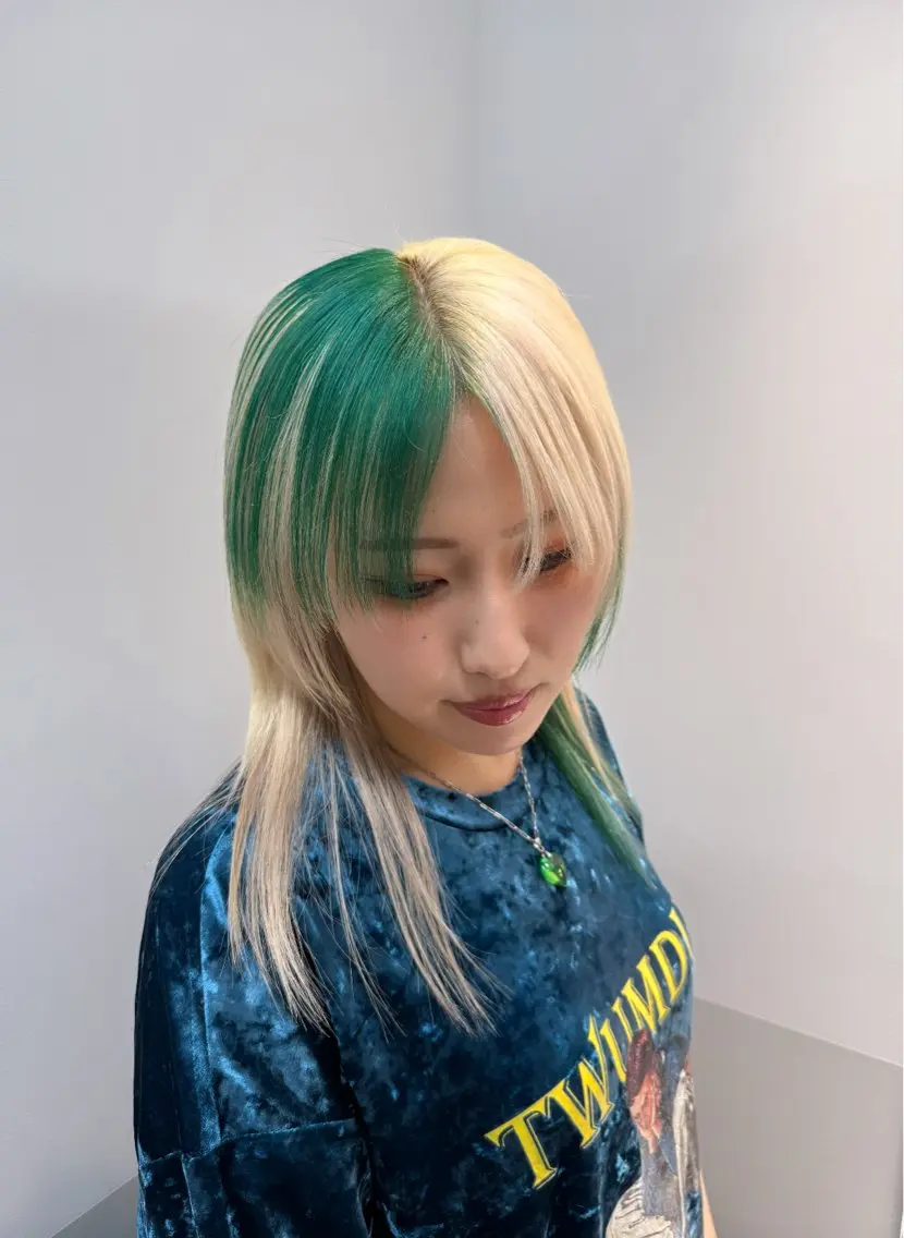 セミロング カラー ヘアアレンジ メンズ ヘアカラー トリートメント ブリーチの髪様 MASATOのヘアスタイル