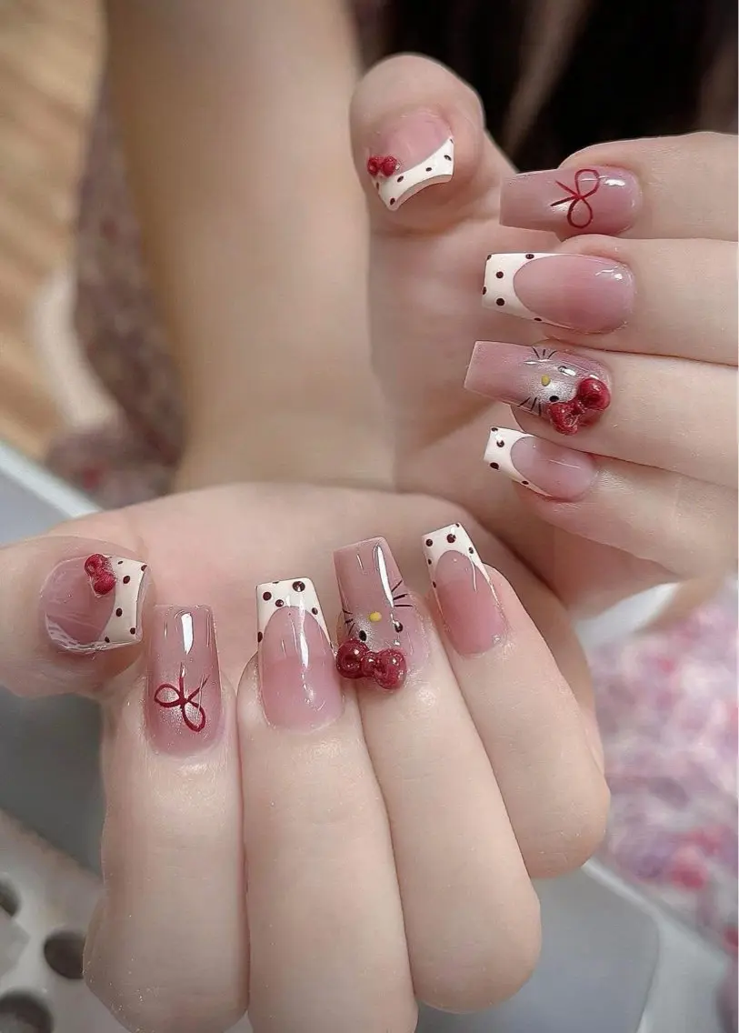 ネイル アートネイル 長さ出し ジェルネイル マグネットネイル ニュアンスネイル Cloudy Chan Nailのネイルデザイン
