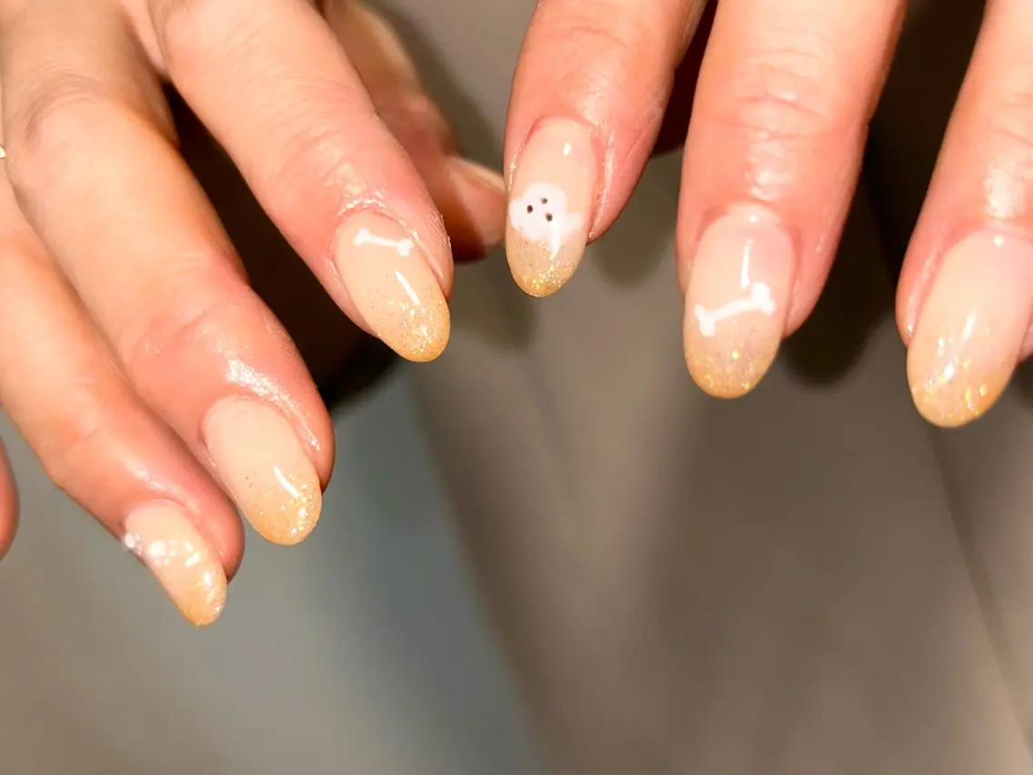 ネイル アートネイル ラメ(グリッター) ハンドネイル nu.sheer honoのネイルデザイン