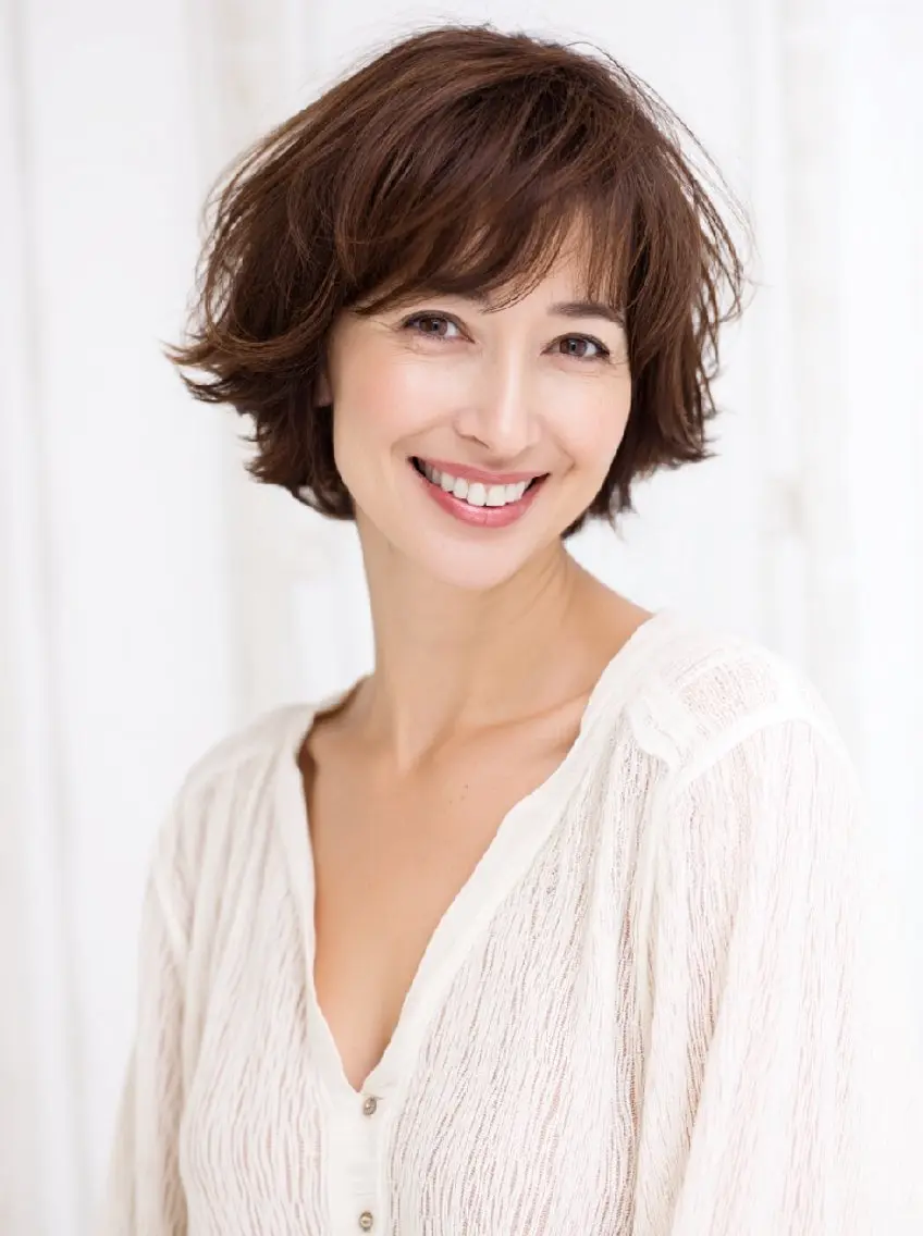 ショート カット ヘアカラー トリートメント 銀座東銀座【白髪染め 髪質改善】伊藤誠のヘアスタイル