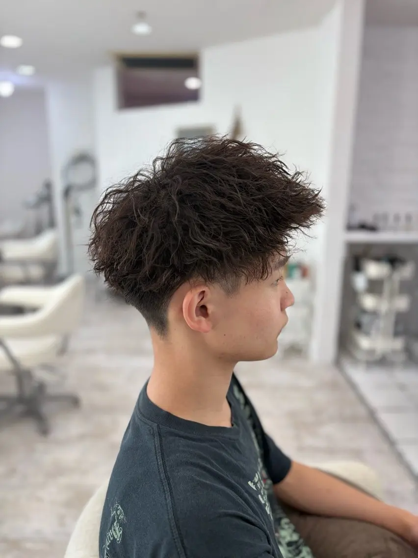 パーマ メンズ メンズパーマ カット パーマ 阿部 渓太のヘアスタイル