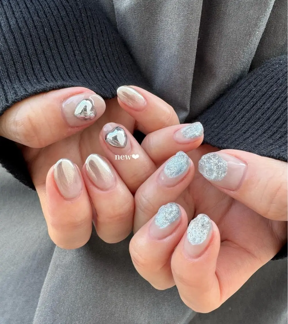 ネイル グラデーション ミラーネイル 持ち込み Charme. NOBUKOのネイルデザイン