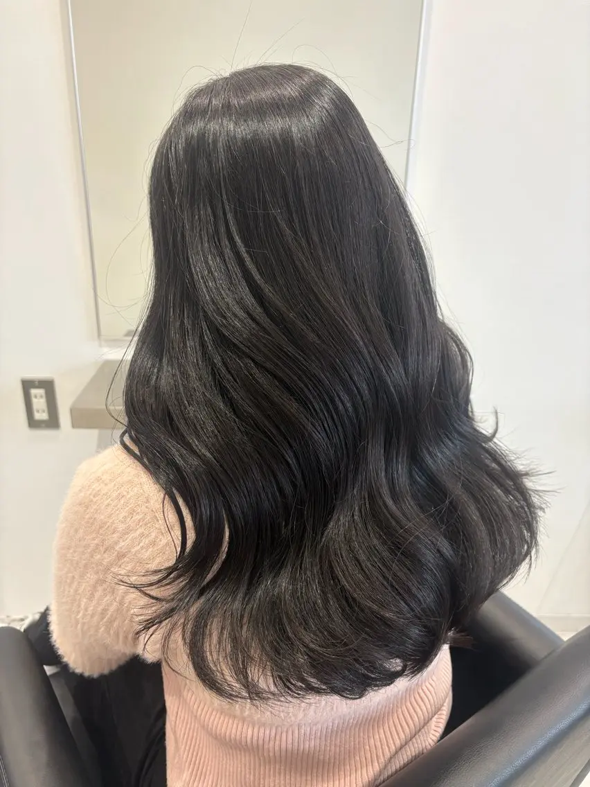 ロング カラー ベージュカラー ブリーチ ブラウンカラー カシス グレージュ ヘアカラー トリートメント 🎀韓国ヘア× 透明感カラー🎀正源のヘアスタイル