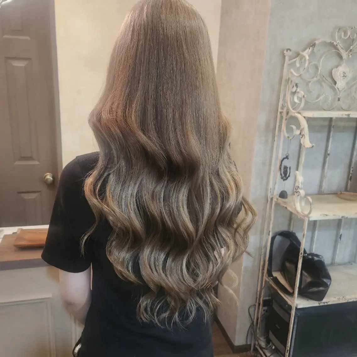 ヘアアレンジ ロング シールエクステ エクステ ロング カット エクステ 田井中 悠紀のヘアスタイル