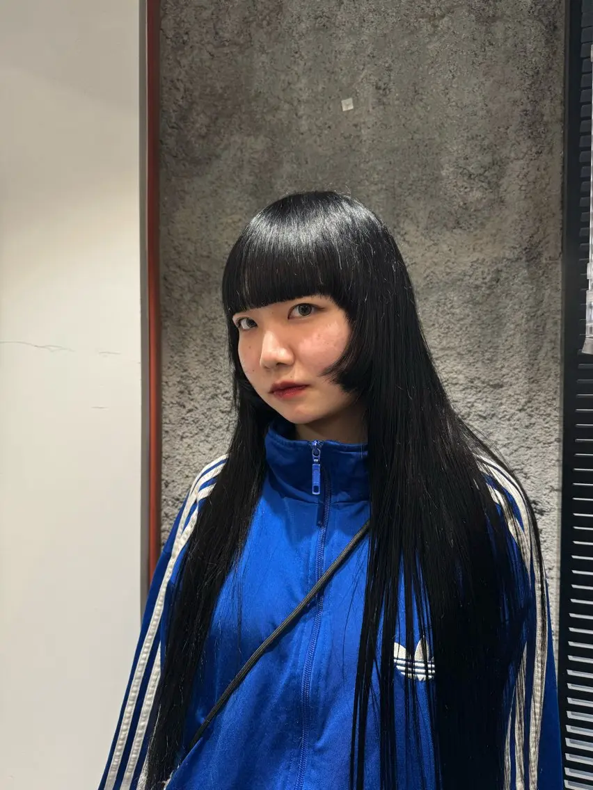 ロング 姫カット カット 暖色カラー Ryokaのヘアスタイル