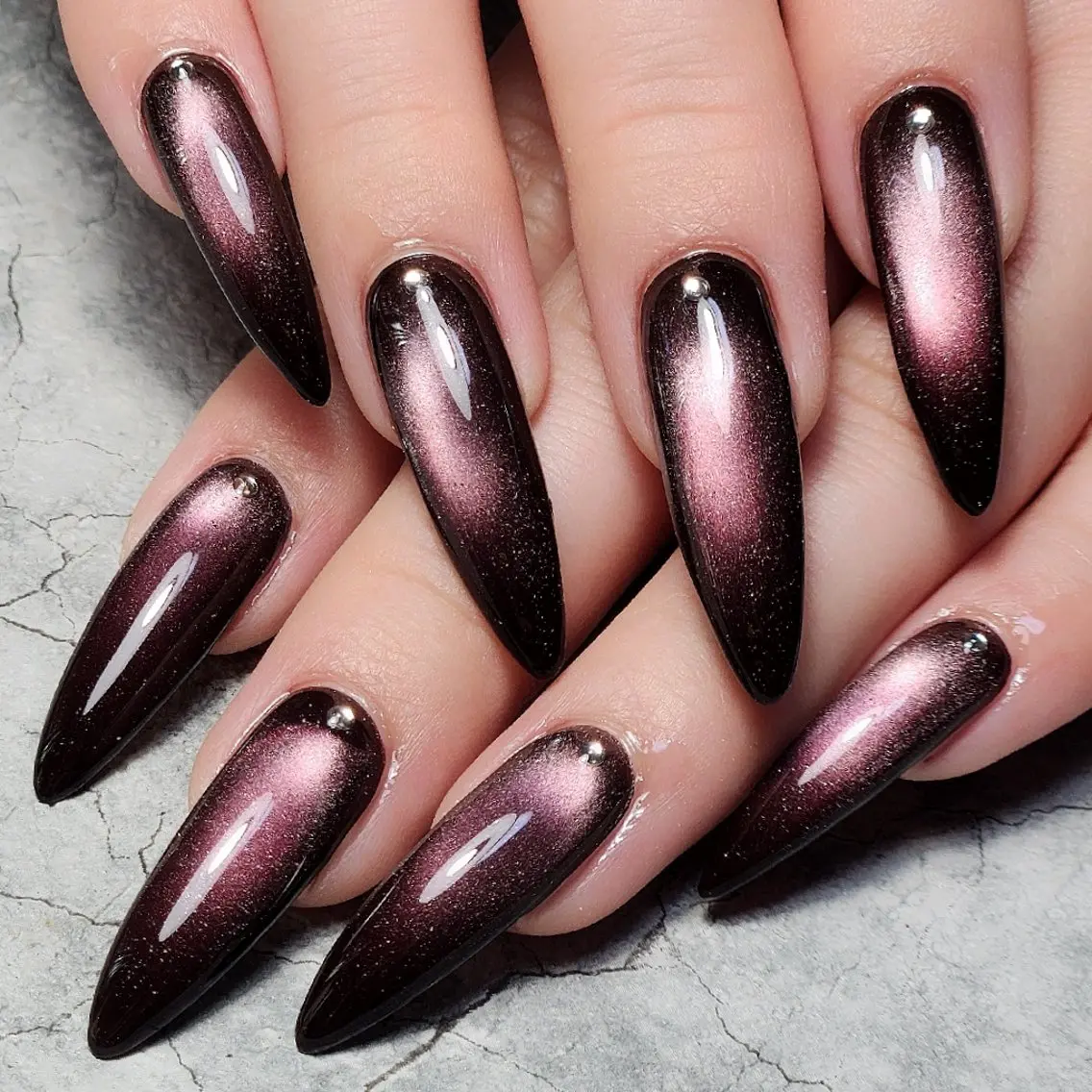 ネイル ロングネイル マグネットネイル 持ち込み ハンドネイル 個人サロン saltnailのネイルデザイン