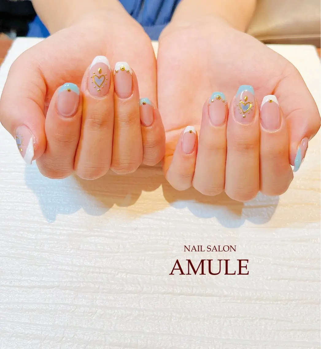 ネイル アートネイル 持ち込み ハンドネイル NAILSALON AMULEのネイルデザイン