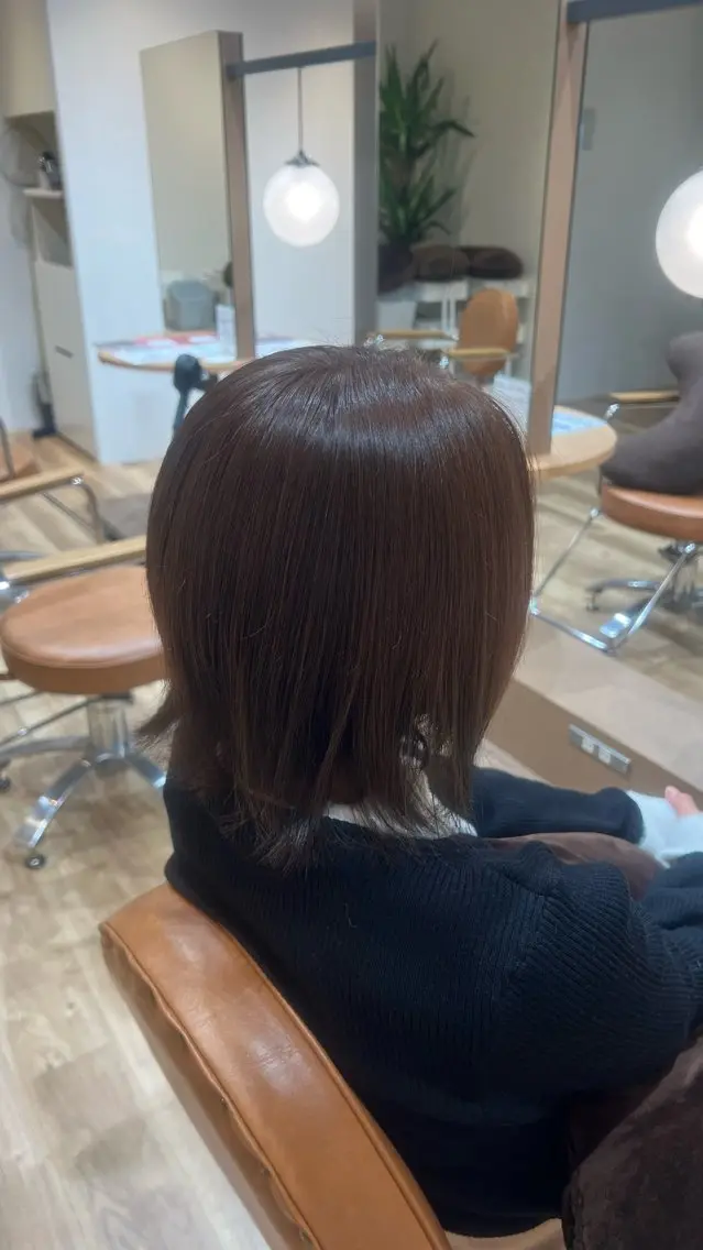 ミディアム カラー ヘアカラー 中山 紗希のヘアスタイル