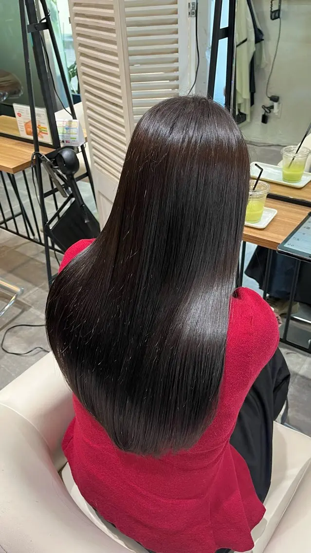 再来【美髪・艶髪】高濃度水素カラー+TOKIO3stepトリートメント🧴🫧〈long+¥1000〉の写真