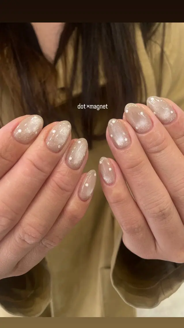 ネイル ドット 氷ネイル・うるうるネイル マグネットネイル MASHU /サヤnail♡のネイルデザイン