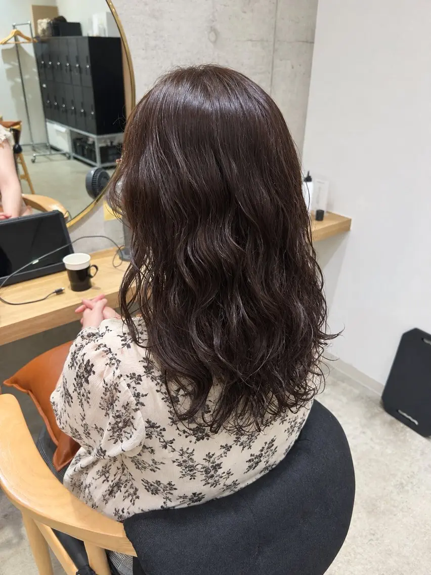 ロング パーマ カット パーマ Garden🫧植松 真菜のヘアスタイル