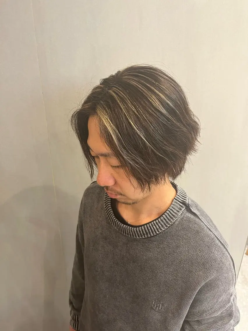 ✨日曜日限定✨メンズカット(ミディアム​〜​センターパートウルフ限定)※補足説明を必ずご覧の上ご予約ください🙇‍♂️の写真
