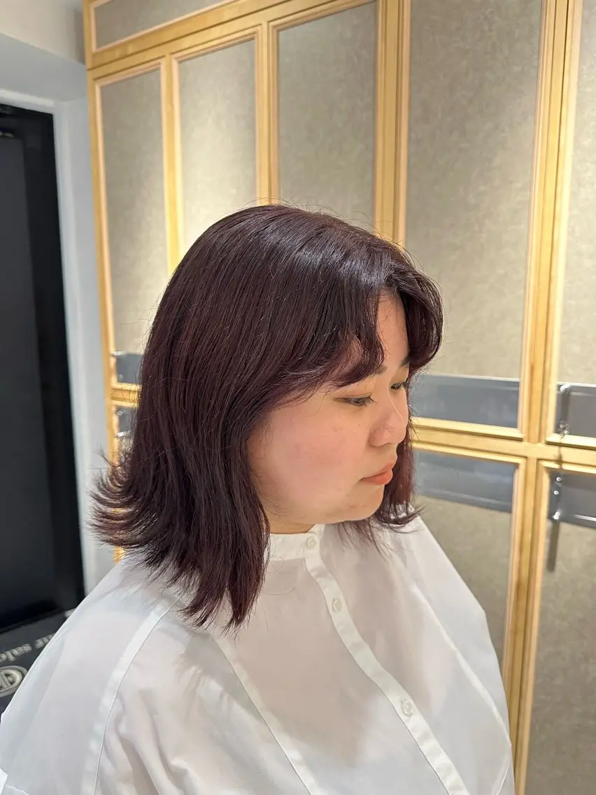 ミディアム カラー ヘアカラー トリートメント ヘッドスパ 艶髪/ボブモデル 募集🫧Terukaのヘアスタイル