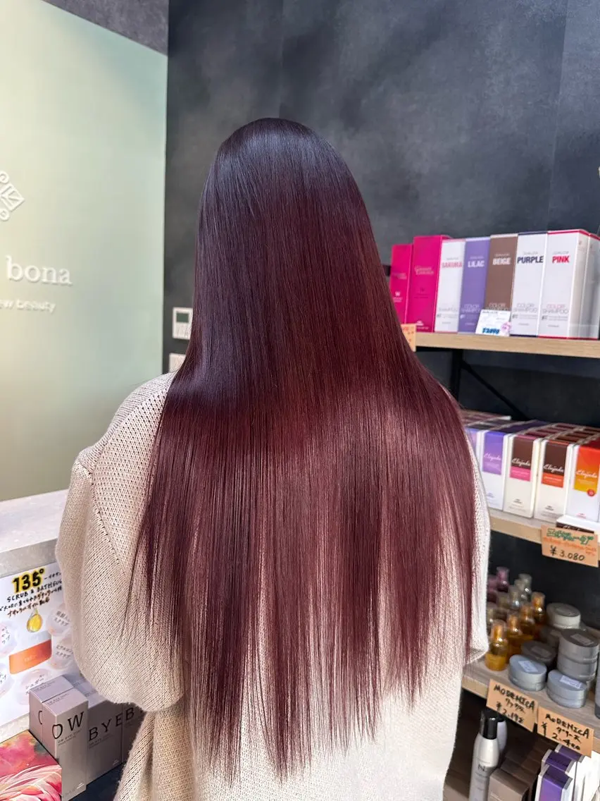 ロング ヘアカラー トリートメント 坂庭 美夢のヘアスタイル