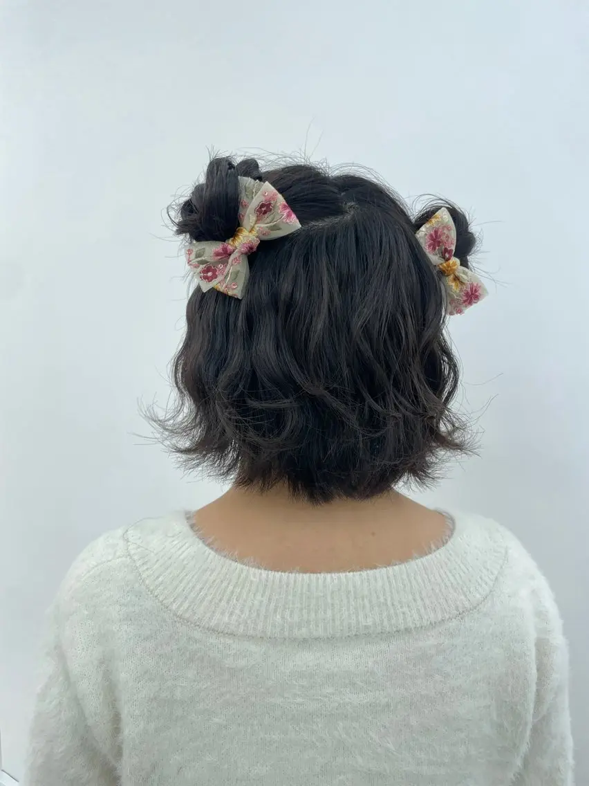 ミディアム ヘアアレンジ CARELLY Rukaのマツエク・マツパデザイン