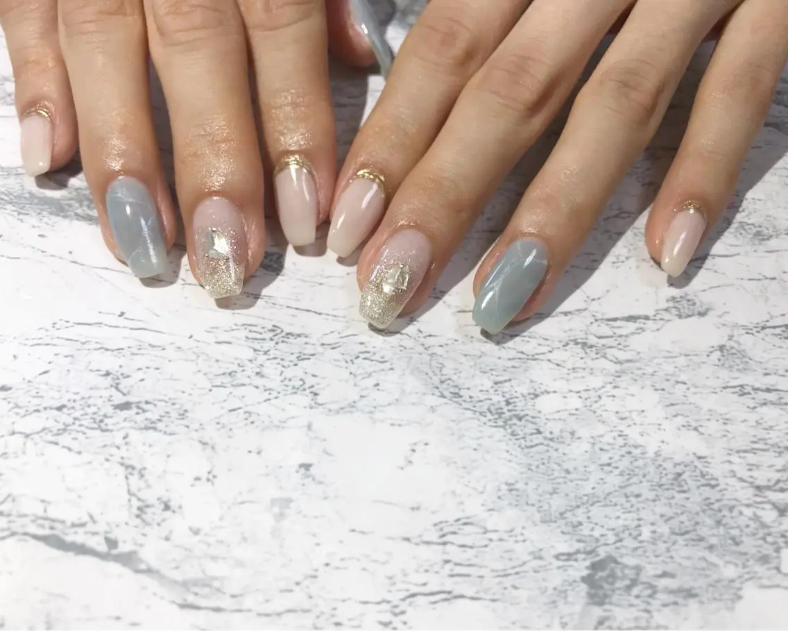 ネイル フットネイル ニュアンスネイル シンプルネイル 春ネイル 夏ネイル nail fufla ♡yamane♡のネイルデザイン