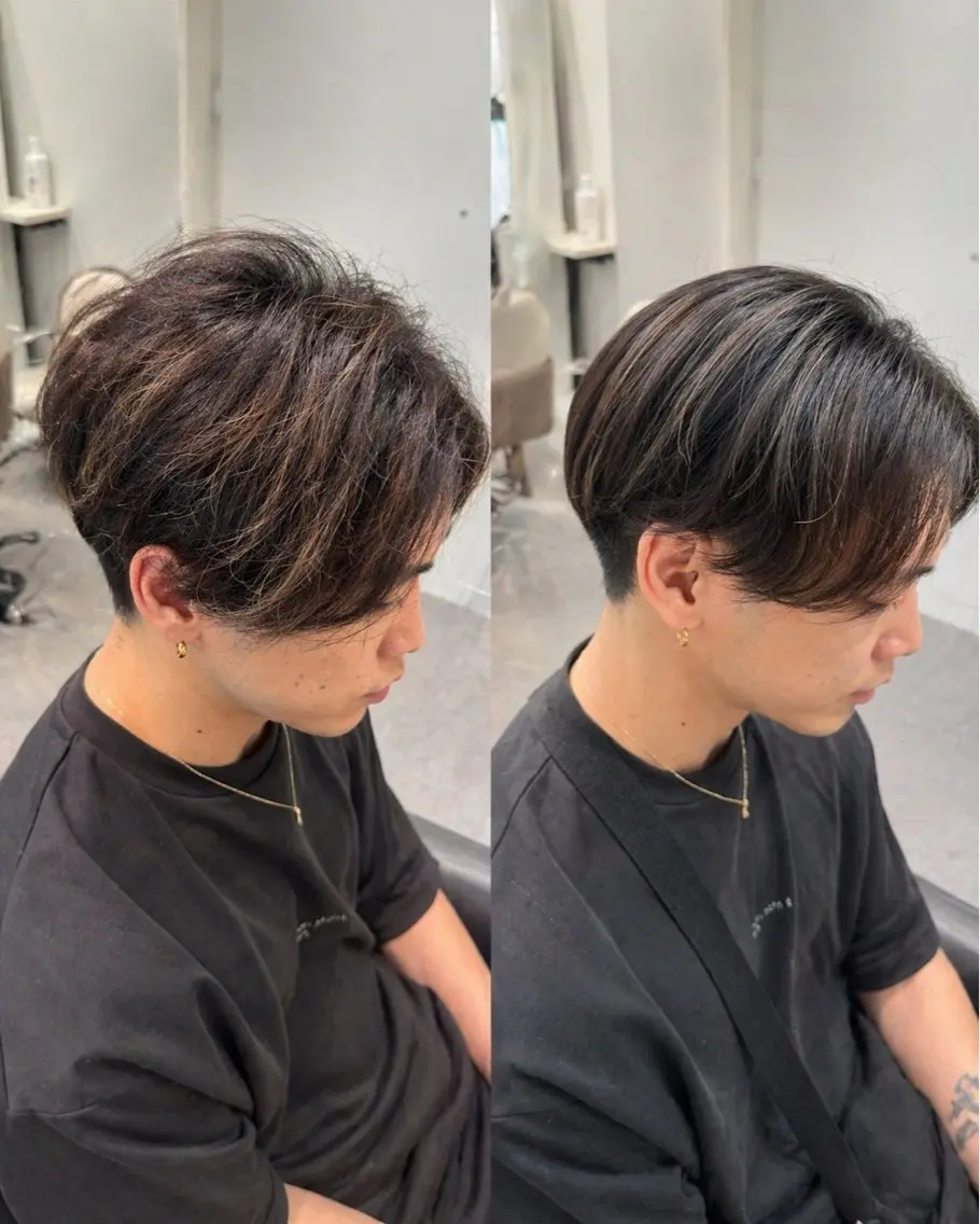 パーマ 縮毛矯正 濱口 健慎のヘアスタイル