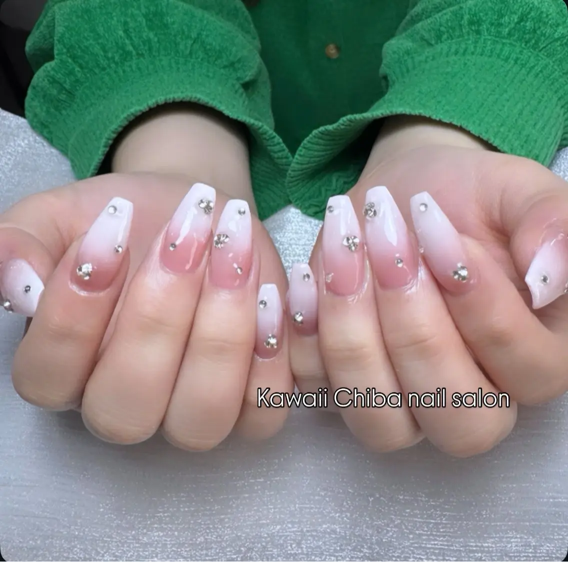 ネイル チークネイル 桜ネイル 長さ出し フラワーネイル フレンチネイル ハンドネイル ハンドケア Kawaii Chiba nailのネイルデザイン