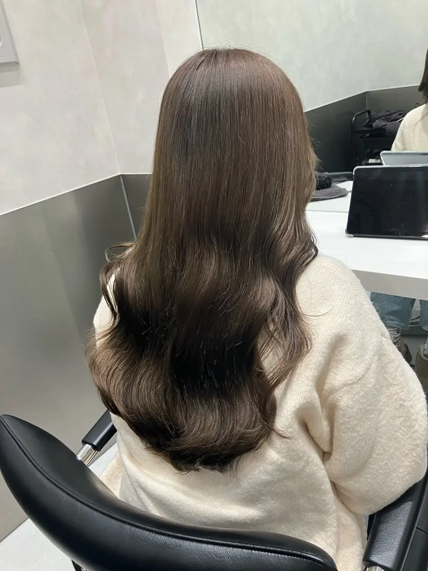 カラー カット ヘアカラー トリートメント 💖ブリーチなし透明 感💖ASAHIのヘアスタイル