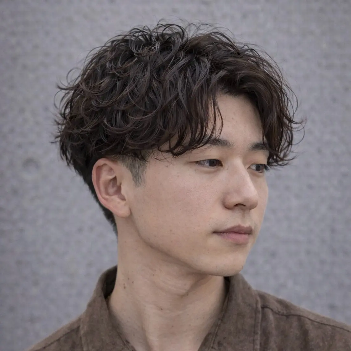 ミディアム パーマ メンズ カット ヘアカラー パーマ 縮毛矯正 ヘッドスパ men'sモテ 髪🫧シオンのヘアスタイル