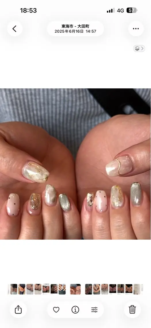 ミディアム ハンドネイル M.wish太田川店 💅🏼Arisaのネイルデザイン