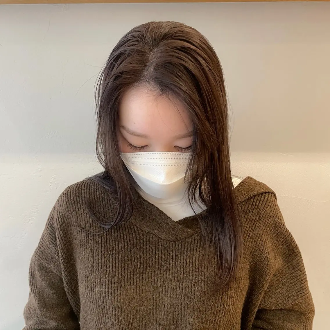 ミディアム カラー 艶カラー×似合わせ カットshihomiのヘアスタイル