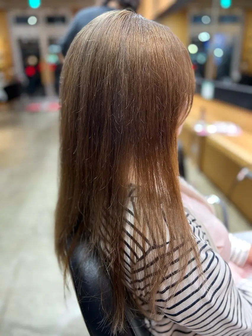 ロング カラー ヘアアレンジ 渡部 彩花のヘアスタイル