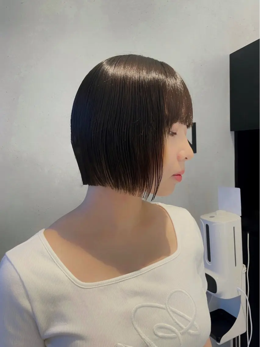 ショート ボブ カット トリートメント ヘアセット メンズ特化 パーマ/オザワのヘアスタイル