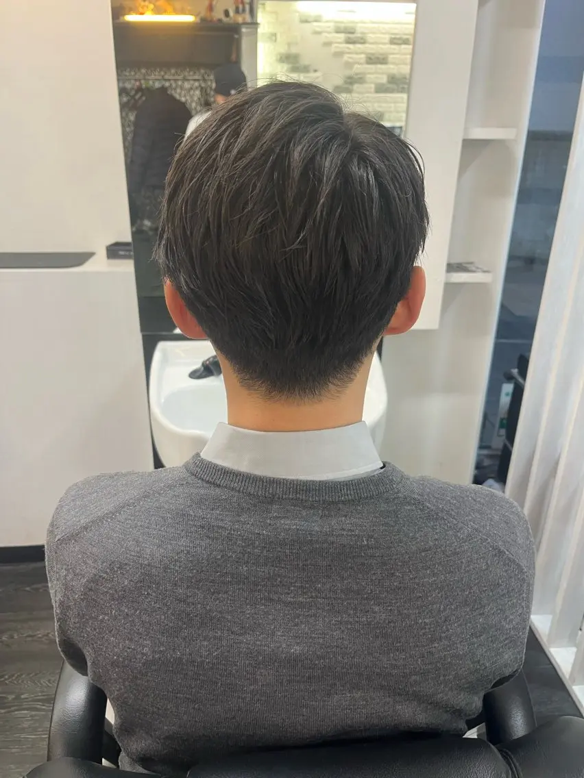 ミディアム メンズ カット ヘアセット レイヘア コウキのヘアスタイル