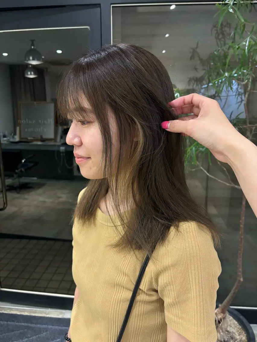 ミディアム カラー インナーカラー NAVY/ Miharuのヘアスタイル