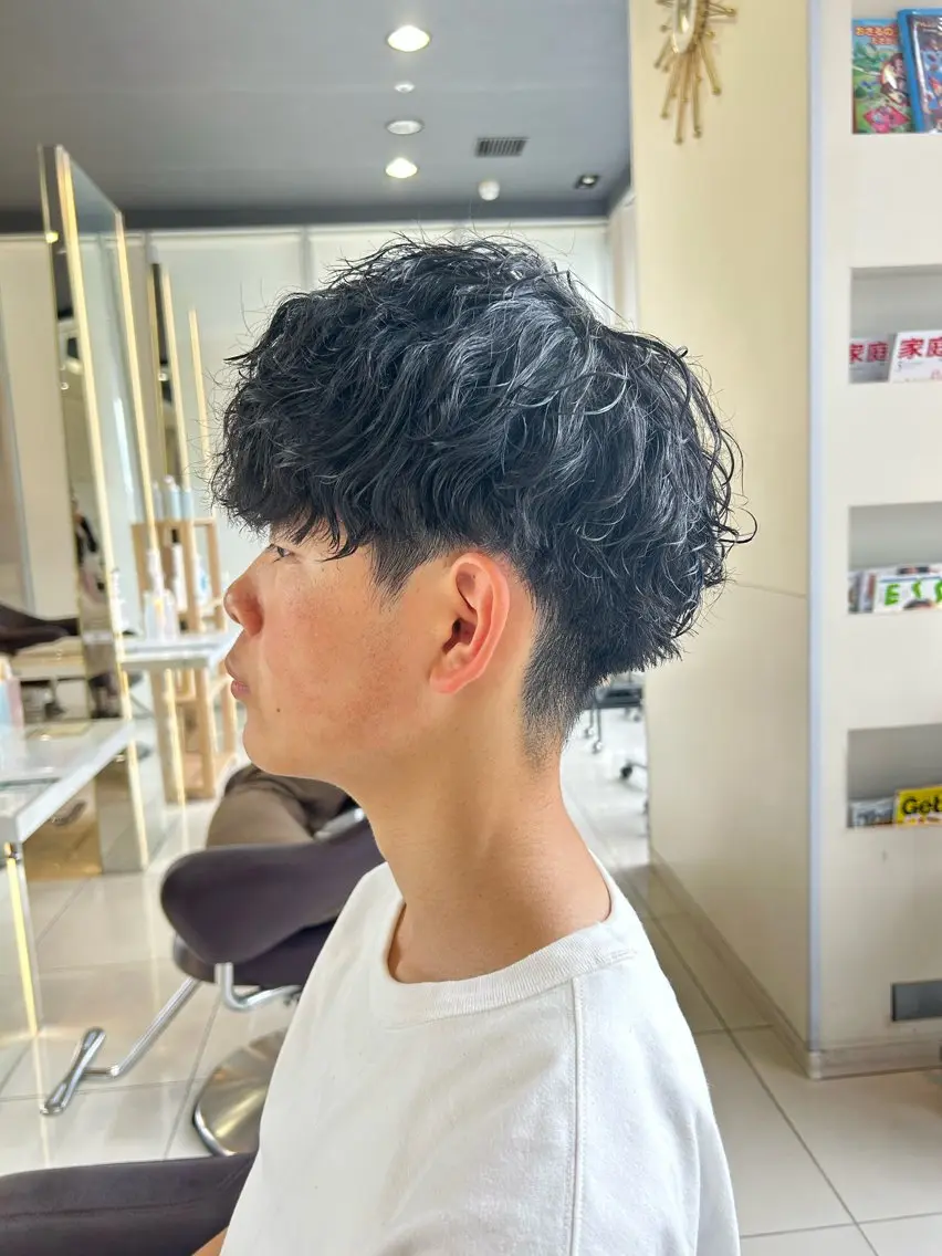 ショート メンズ カット パーマ トリートメント メンズカット 💇原一樹のヘアスタイル