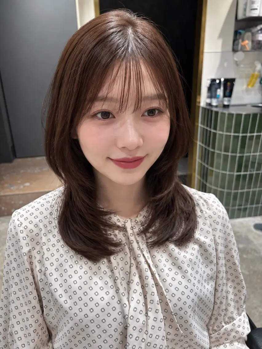 ミディアム カラー 銀座/骨格/似合わせ 垢抜けレイヤー/菅原のヘアスタイル