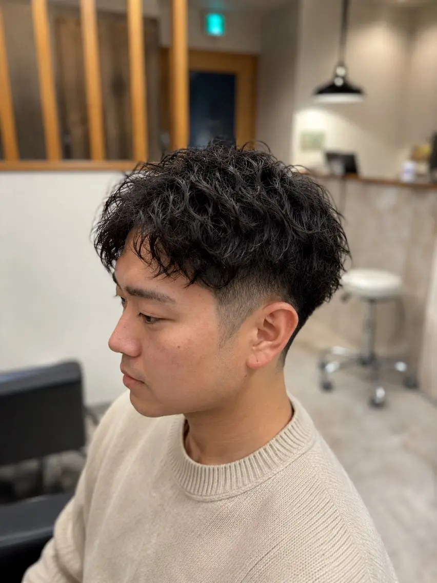 パーマ メンズ メンズサロン リョウタのヘアスタイル