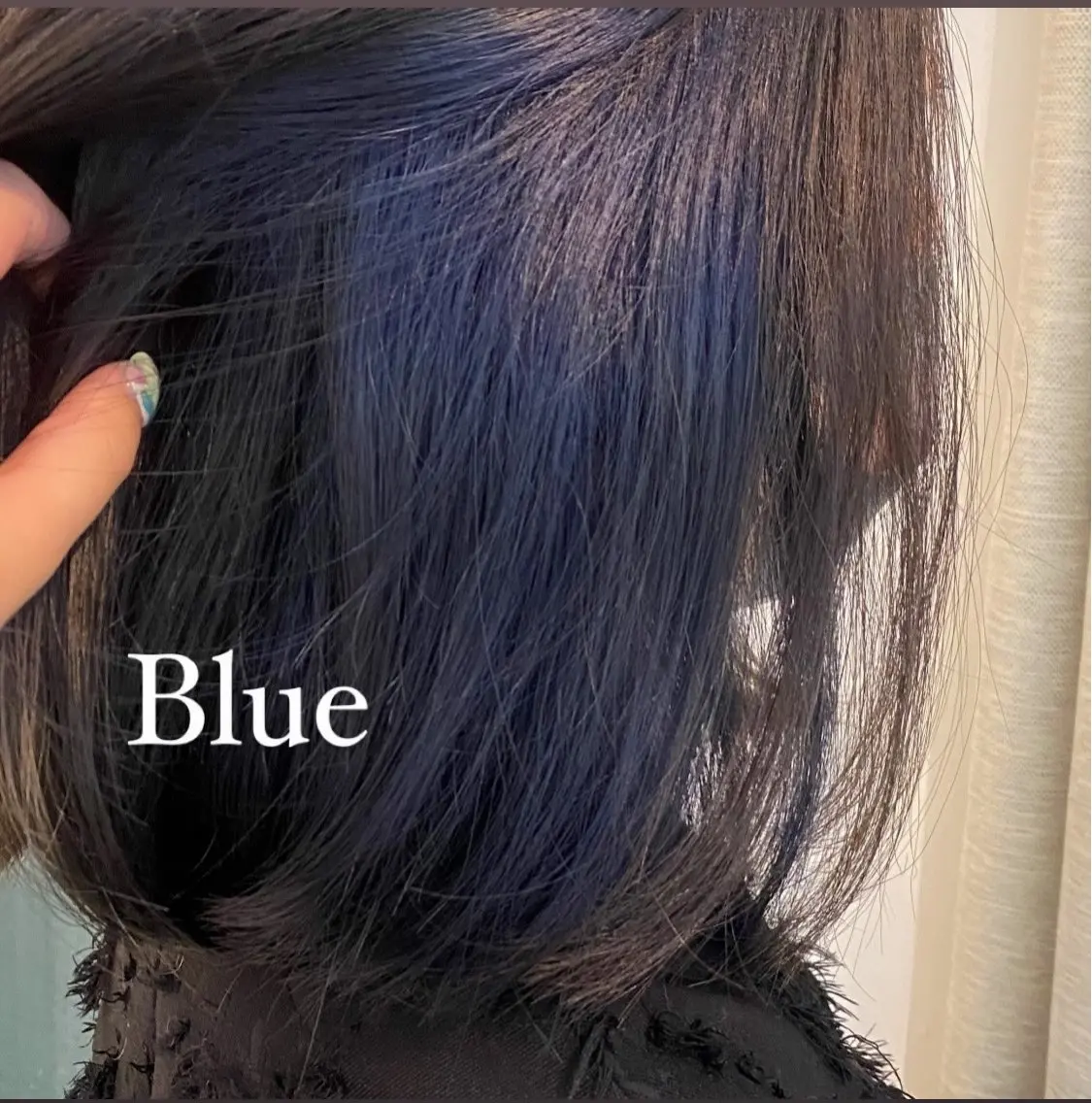 ミディアム カラー ブリーチ ブルーカラー ケアブリーチ ネイビーカラー 27日空き◎艶髪 misatoのヘアスタイル