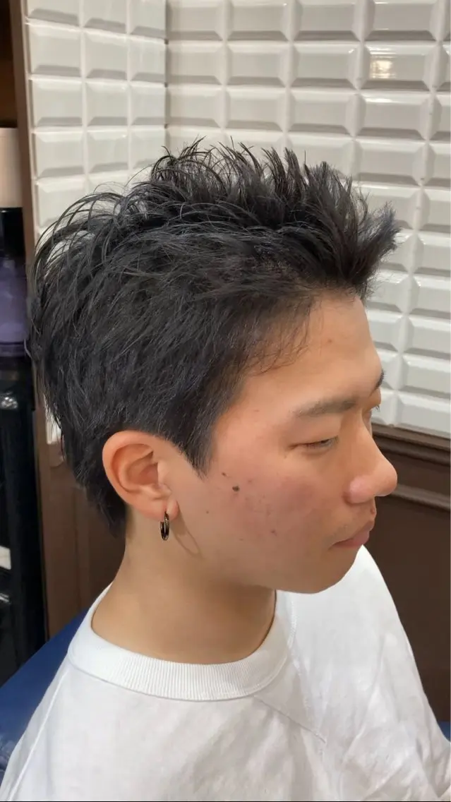 ショート メンズ スパイキーショート ショートヘア カット ルピナス中田店長 山口大地のヘアスタイル