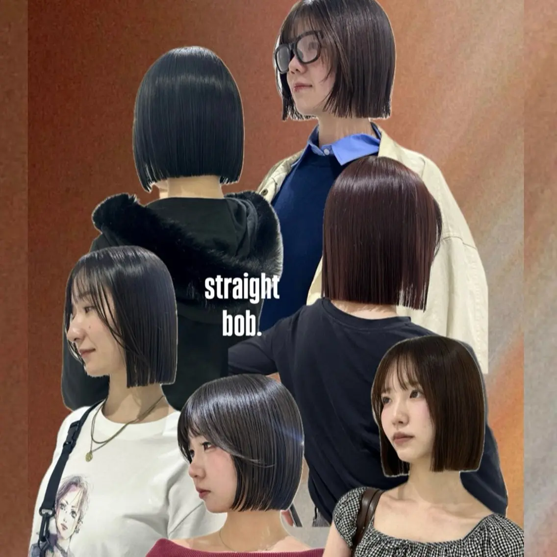 ショート 切りっぱなしボブ ボブ カット ヘアカラー トリートメント 👔ボブ﹨髪質改善 ストレート🩳ももかのヘアスタイル
