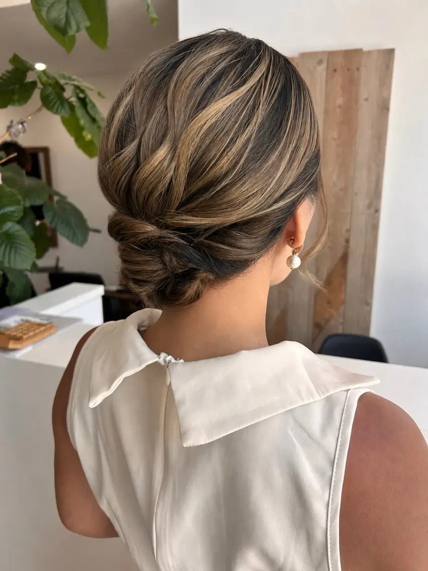 ミディアム ローシニヨン ヘアセット SOL _nagisa.のヘアスタイル