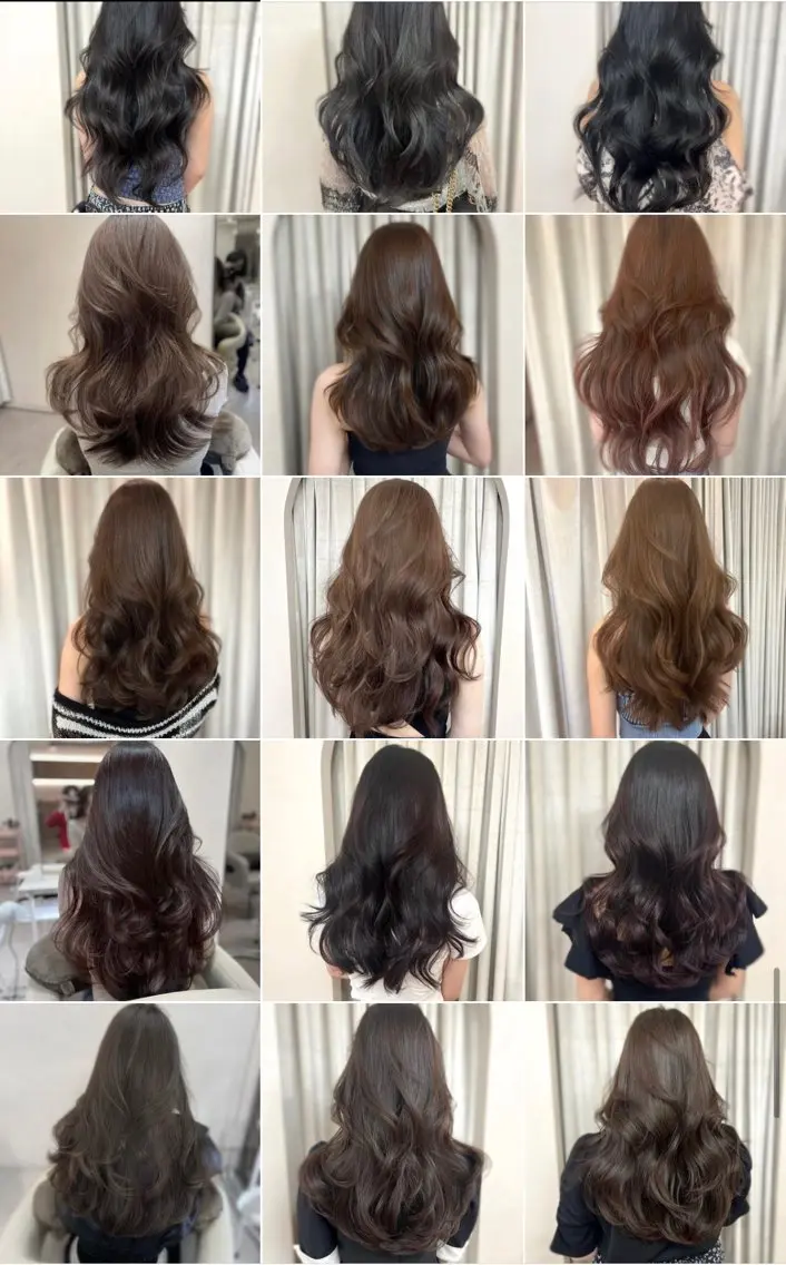セミロング レイヤーカット 韓国ヘア レイヤーカットのヘアスタイル