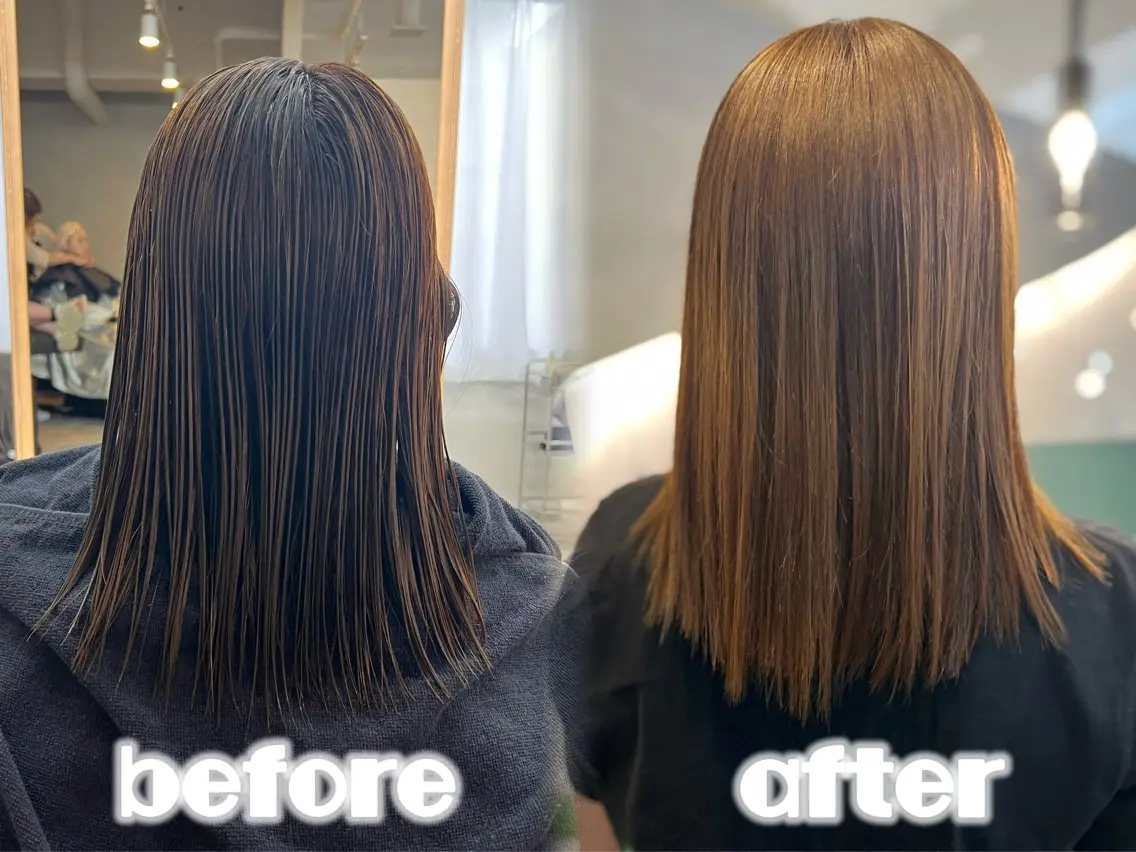 セミロング カラー ブラウンカラー ヘアカラー トリートメント 🍑ももか🍑透明感 カラー/赤羽🦋のヘアスタイル