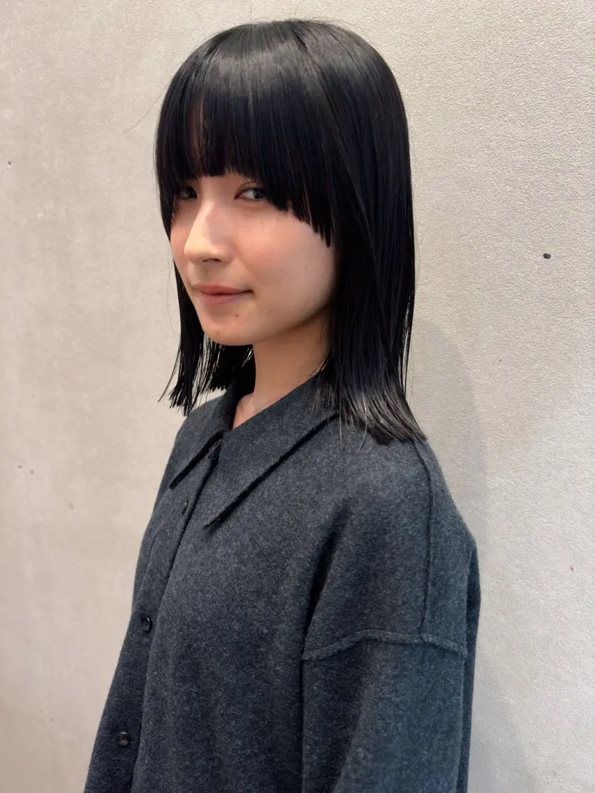 ミディアム カラー 顔周りカット カット ヘアカラー トリートメント センスをお届けします 大谷将生infpのヘアスタイル